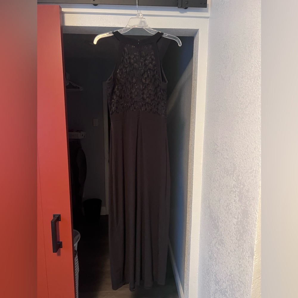 Full length black dress